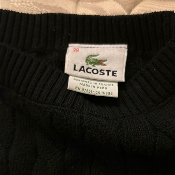 Lacoste Black Cable Knit Sweater - Picture 2 of 2